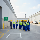 Gray Premium Fire Safety Signs - Fire Assembly Point with Icon