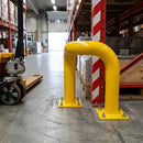 350 x 375mm steel collision protection guard yellow
