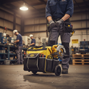 Dark Slate Gray Premium Heavy-Duty Tool Bag with Wheels and Multiple Compartments