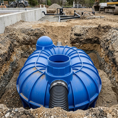 6800L Underground Rainwater Harvesting Tank – Low Profile Polyethylene