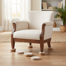 Premium Satin Chrome Castor Cups with Felt Base – 100mm Pack of 4 for Floor Protection