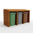 Triple Bin Store - Outdoor Waste Storage Solution (view 2)
