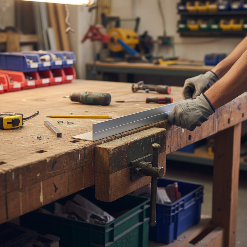 Dark Slate Gray Heavy Duty Aluminium Angle 15.5 x 27.5 x 1.5mm x 1m for Construction