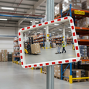 Light Slate Gray Premium Acrylic Traffic Mirror - Rectangular for Outdoor Safety