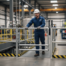 Light Slate Gray Premium Self-Closing Safety Gate with Adjustable Height for Secure Access Control and Quick Assembly