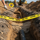 Dark Slate Gray High-Visibility Detectable Underground Tape for Gas Main - 150mm x 100m