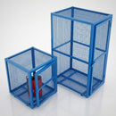 Steel Security Cage for Gas Cylinders – Blue Powder Coat (view 2)