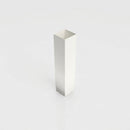 Aluminium Flush Joint Downpipe Sample — RAL 9016 / 72x72mm