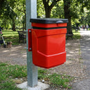 40 litre dog waste bin with post and lid