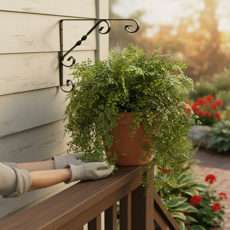 Dark Olive Green Premium Ornamental Scroll Brackets for Versatile Shelving Solutions