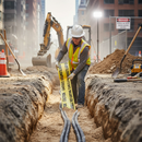 Dim Gray Premium Underground Warning Tape for Safety - 150mm x 365m