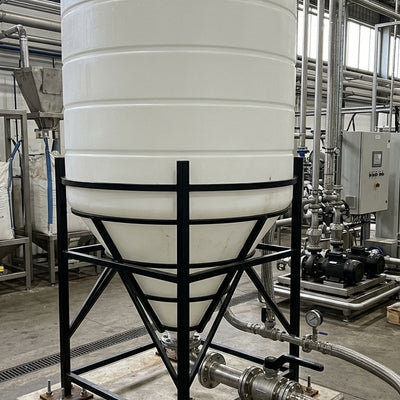 12000 Litre 60° Conical Storage Tank, UV-Resistant Polyethylene