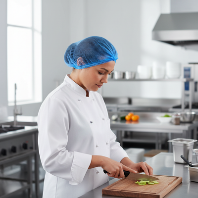 Premium Metal Detectable Hairnet Pack of 100 - Blue