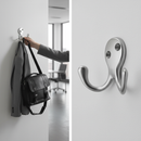 Premium Double Robe Hook 10 Pack - Durable Aluminium Dual Hooks for Stylish Home and Office Storage
