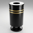 90 litre open top litter bin steel with drain holes (view 2)