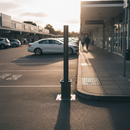 Dark Slate Gray Premium Round Galvanised Removable Bollard - 900mm Height