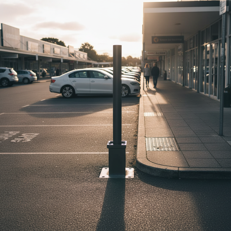 Dark Slate Gray Premium Round Galvanised Removable Bollard - 900mm Height