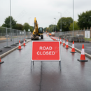 Light Slate Gray High-Performance Road Closed Metal Sign 1050 x 750mm for Safety