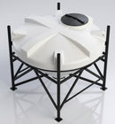 1500 Litre 45° Cone Tank, UV Polyethylene, 2" Drainage (view 2)