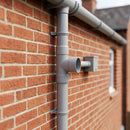76mm Diameter Flush Joint Downpipe Branches — RAL 7036 / 112.5 Degrees (in use)