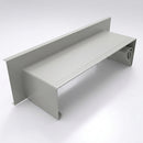 Aluminium Coping Stop End Upstand – Secret Fix — RAL 7035