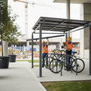 Light Gray Premium Bike Shelter Extension Bay with Galvanised Roof - Flexible Coverage