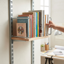 Light Gray Adjustable Flexible Bookends - Silver Pair for Twin Slot Systems