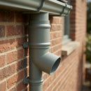 Traditional Aluminium Downpipe Bends 63mm Dia 92.5° 112.5° — RAL 7036 / 92.5 Degrees (in use)