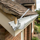 Moulded Ogee Gutter Top Rafter Bracket 125 x 100mm — RAL 7035 (in use)