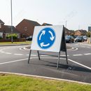 Light Gray Premium Mini Roundabout Metal Sign Face - 750mm Diameter