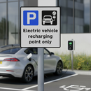 Dim Gray High-Performance Electric Vehicle Charging Point Sign Face - 660.9