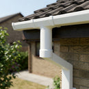 76mm Aluminium Gutter Outlet Spigot Extender – 250mm — RAL 9010 (in use)