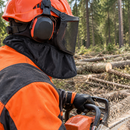 Forestry Throat Cover with Velcro Fastening - Black