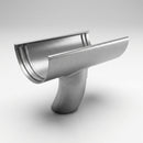Half Round Aluminium Gutter Outlet 63mm Dia. 125mm (view 2)