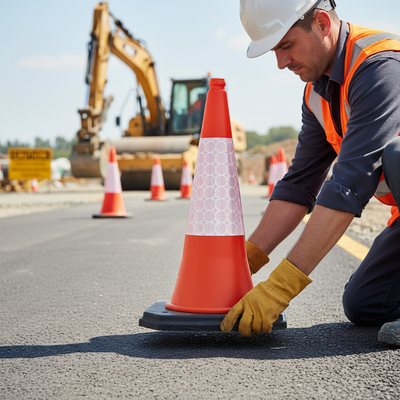 750mm Heavy Duty 2-Piece Traffic Cone with High Performance Design