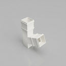 72x72mm Traditional Square Aluminium Downpipe Branches — RAL 9010 / 112.5 Degrees