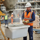 Rosy Brown 250 Litre Heavy Duty Crane Lift Mortar Tub for Safe Material Handling