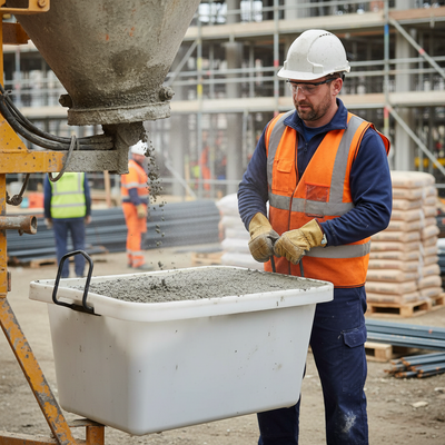 250 Litre Heavy Duty Crane Lift Mortar Tub for Safe Material Handling