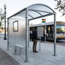2500mm Square Post Bus Shelter with Polycarbonate Canopy