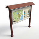 27x A4 park notice board wood framed single/double sided (view 2)