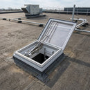Polycarbonate Flat Roof AOV Access Hatch 102mm Frame Height