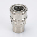 250 Bar QR Coupling, 3/8" BSP Female Thread, Nickel Brass (view 2)