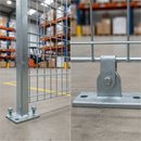 Dark Gray Professional Floor Mounted Mesh Infill Panel Clip for Secure Installations - Heavy Duty Key Clamps for Versatile Applications