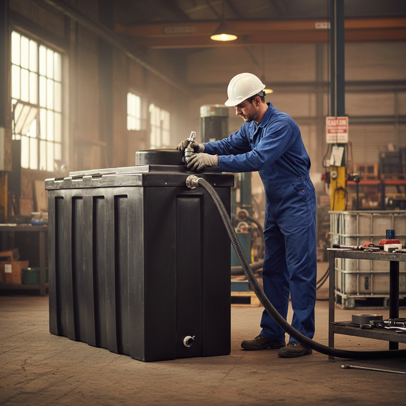 Dark Slate Gray 1000 Litre Premium Bunded Water Tank for Non-Potable Storage