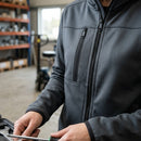 Women's Steel Grey Zip Fleece Hoodie with Pockets (view 2)
