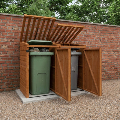 Double Bin Store - Durable Timber Construction