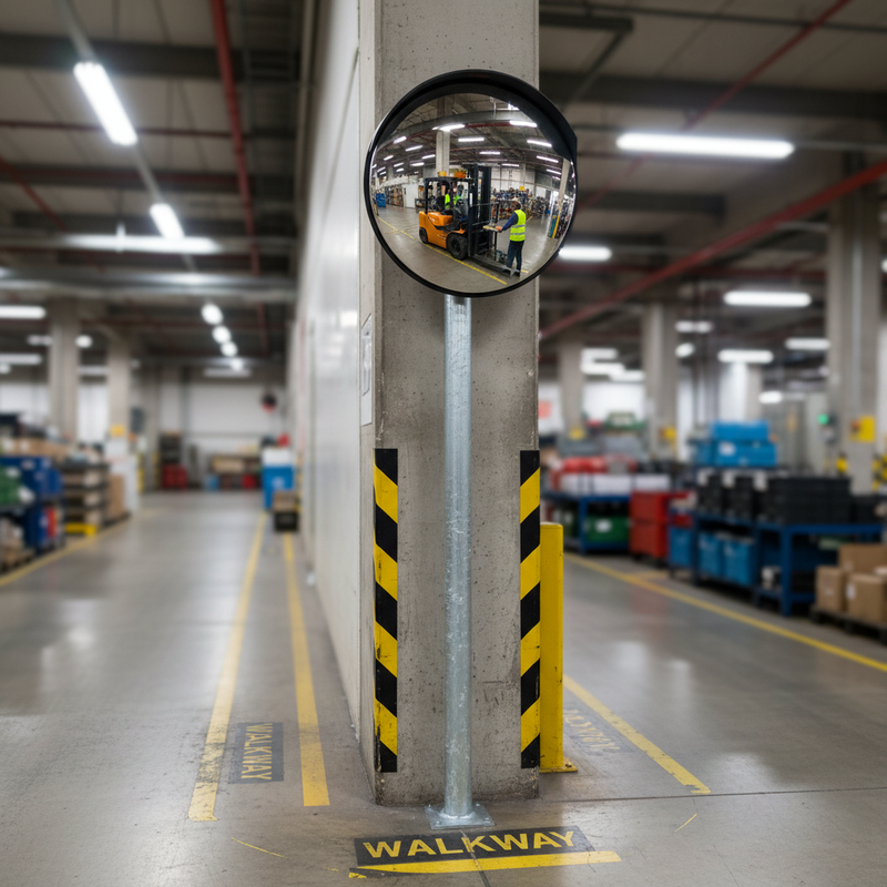 Dim Gray Professional Galvanised Steel Wall Post for Traffic Mirrors