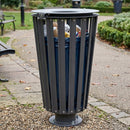 Steel Litter Bin 80 Litre with Lock and Steel Lid