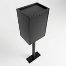 Steel Post-Mounted Litter Bin – 30 Litre Capacity, Vandal Resistant (view 2)