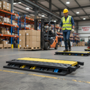 Dim Gray Large 3-Channel Heavy Duty Cable Ramp - Middle Piece